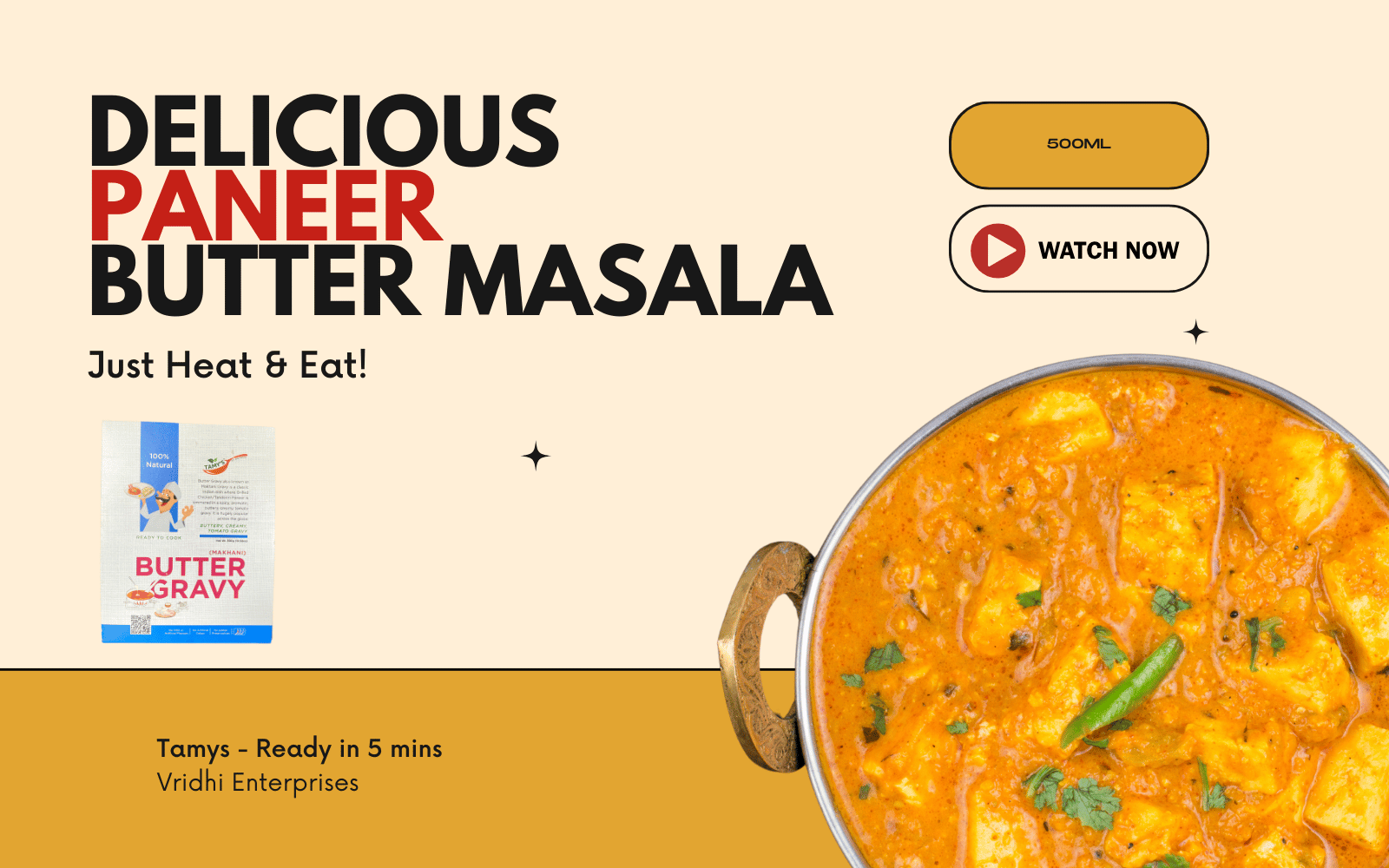 Load video: panner butter masala in 5 mins